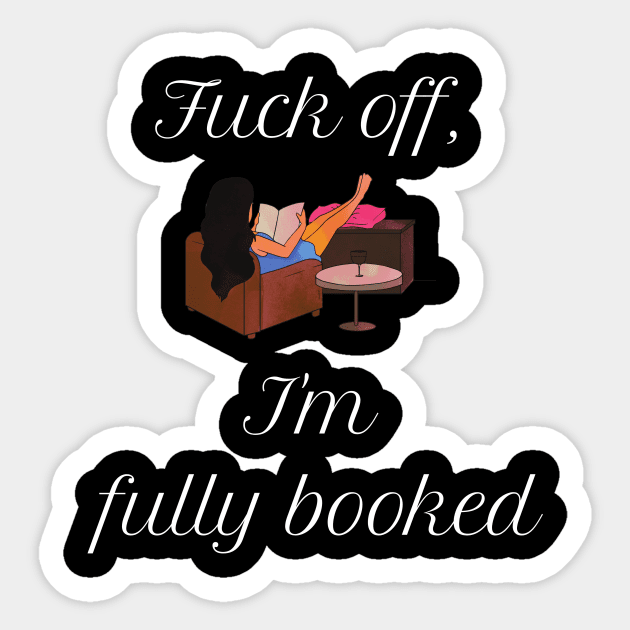 Leave me alone while I'm reading Sticker by AJDP23